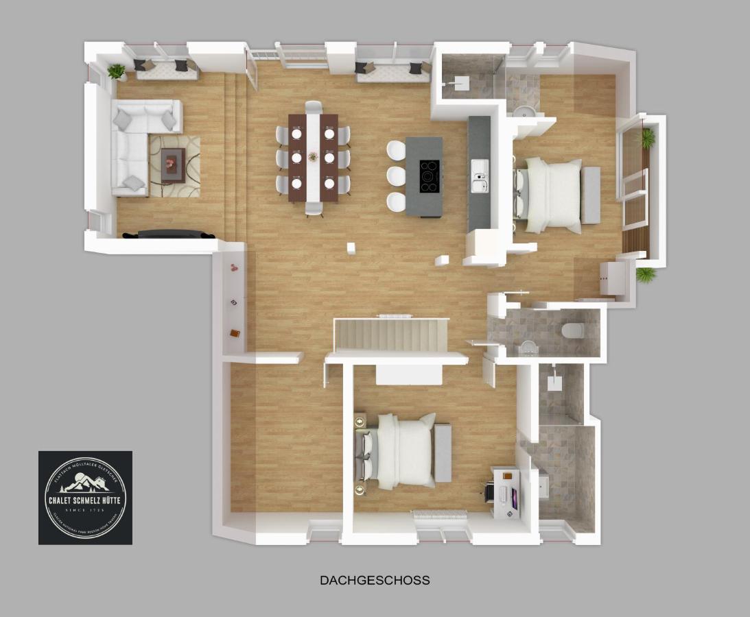 Chalet Schmelz Huette Mit Sauna Und Garten Флатах Екстериор снимка